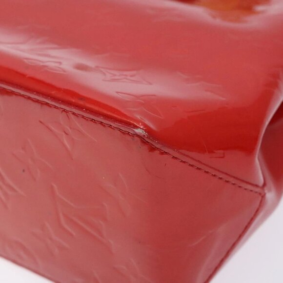 LOUIS VUITTON Monogram Vernis Reade PM Hand Bag Red Rouge M91088 LV Auth 132250 - Picture 13 of 16